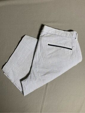 Britches By Samtex Men's Seersucker Shorts Size 33 Blue - White 10 in Inseam